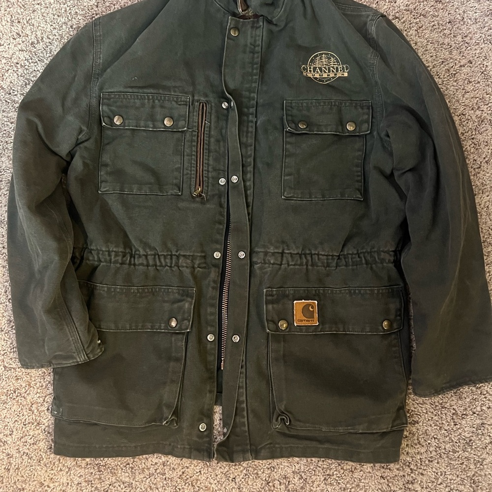 Vintage Carhartt Men's Green Jacket